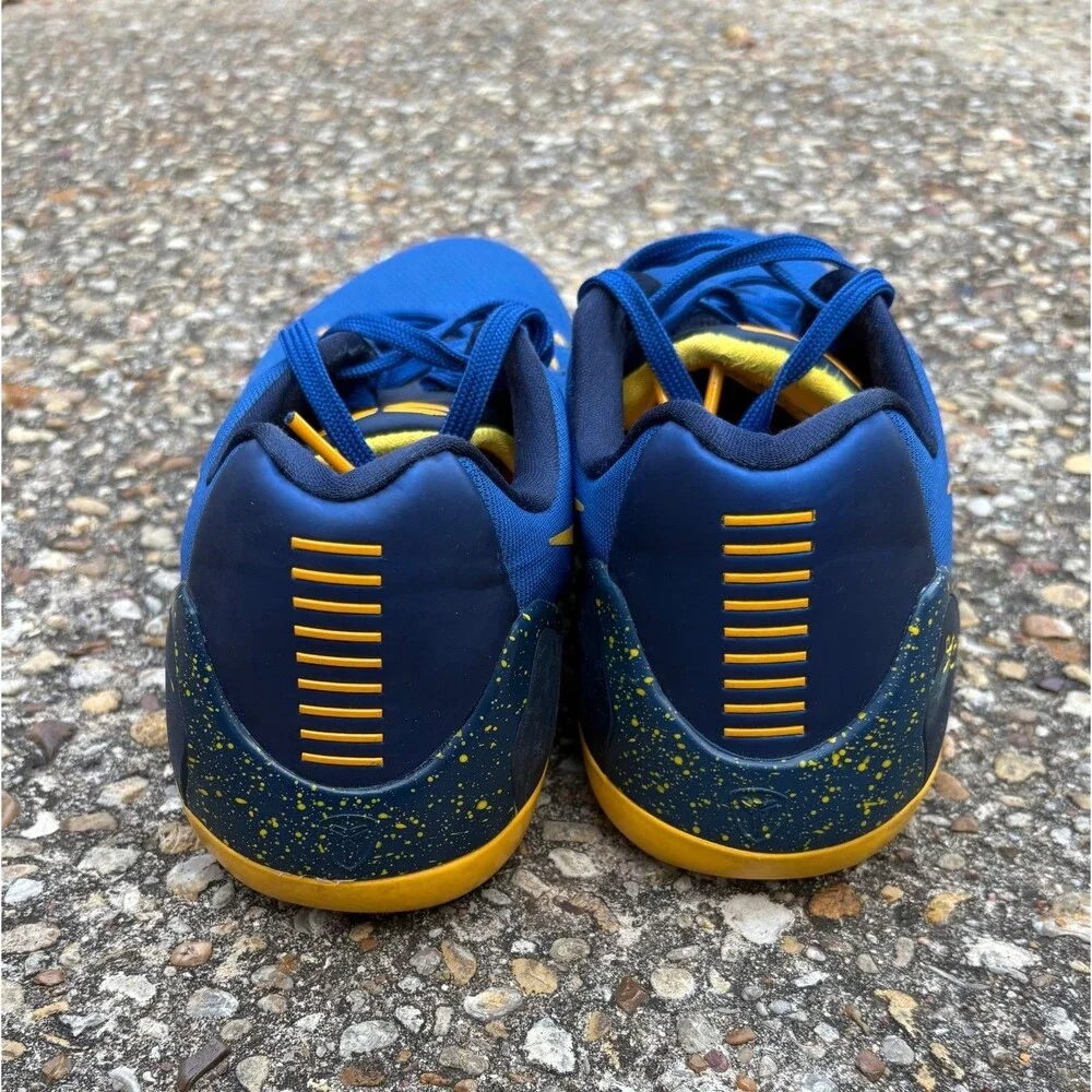 Nike Kobe 9 EM Gym Blue University Gold Mens Basketball Shoes 646701-474 US 13